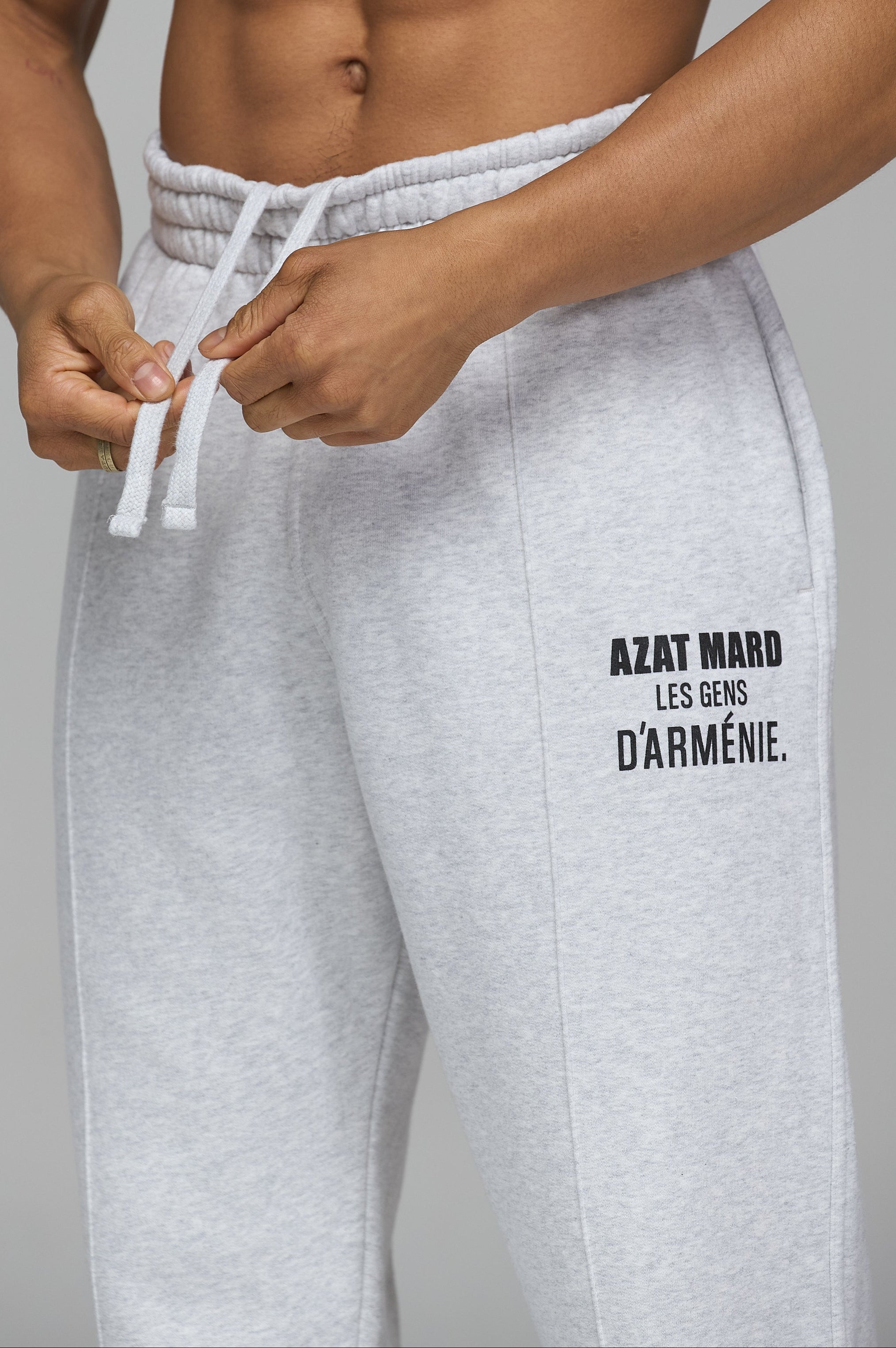LES GENS MARL GREY RELAXED STRAIGHT LEG JOGGERS