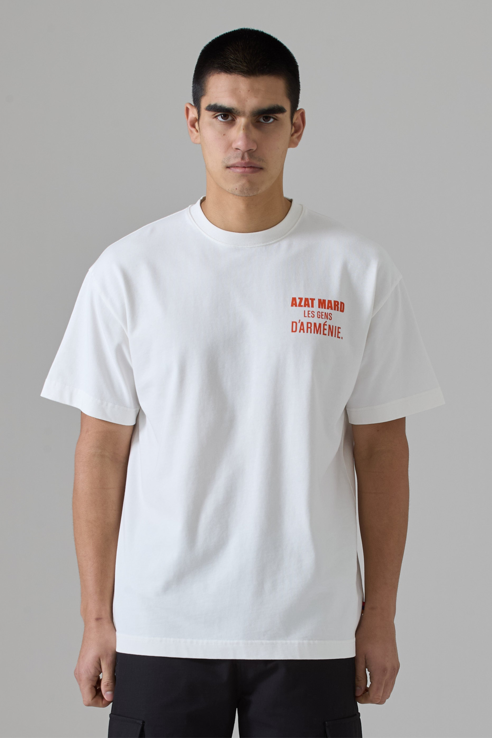 LES GENS OFF WHITE ORANGE T SHIRT