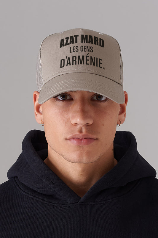 LES GENS TAUPE TRUCKER CAP