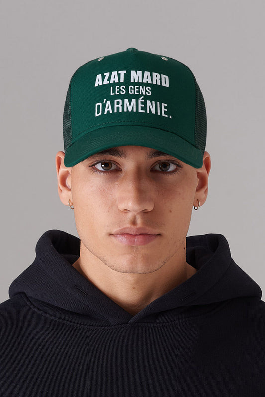 LES GENS GREEN/WHITE TRUCKER CAP