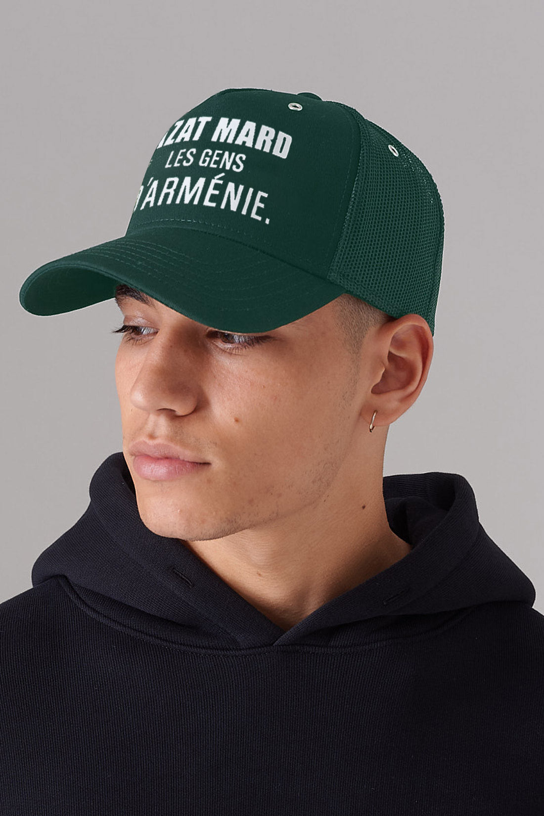 LES GENS GREEN/WHITE TRUCKER CAP