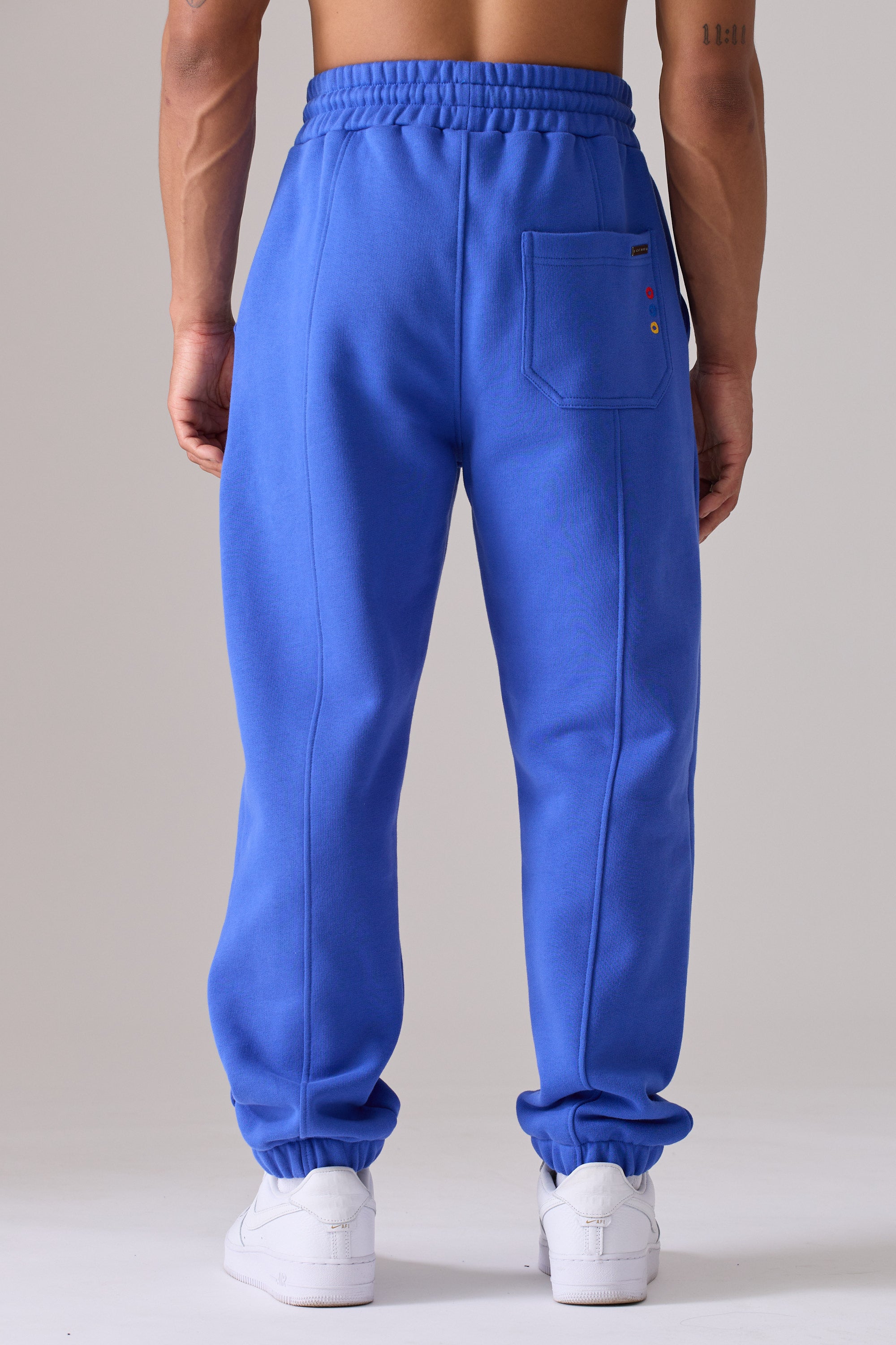 Blue best sale joggers mens