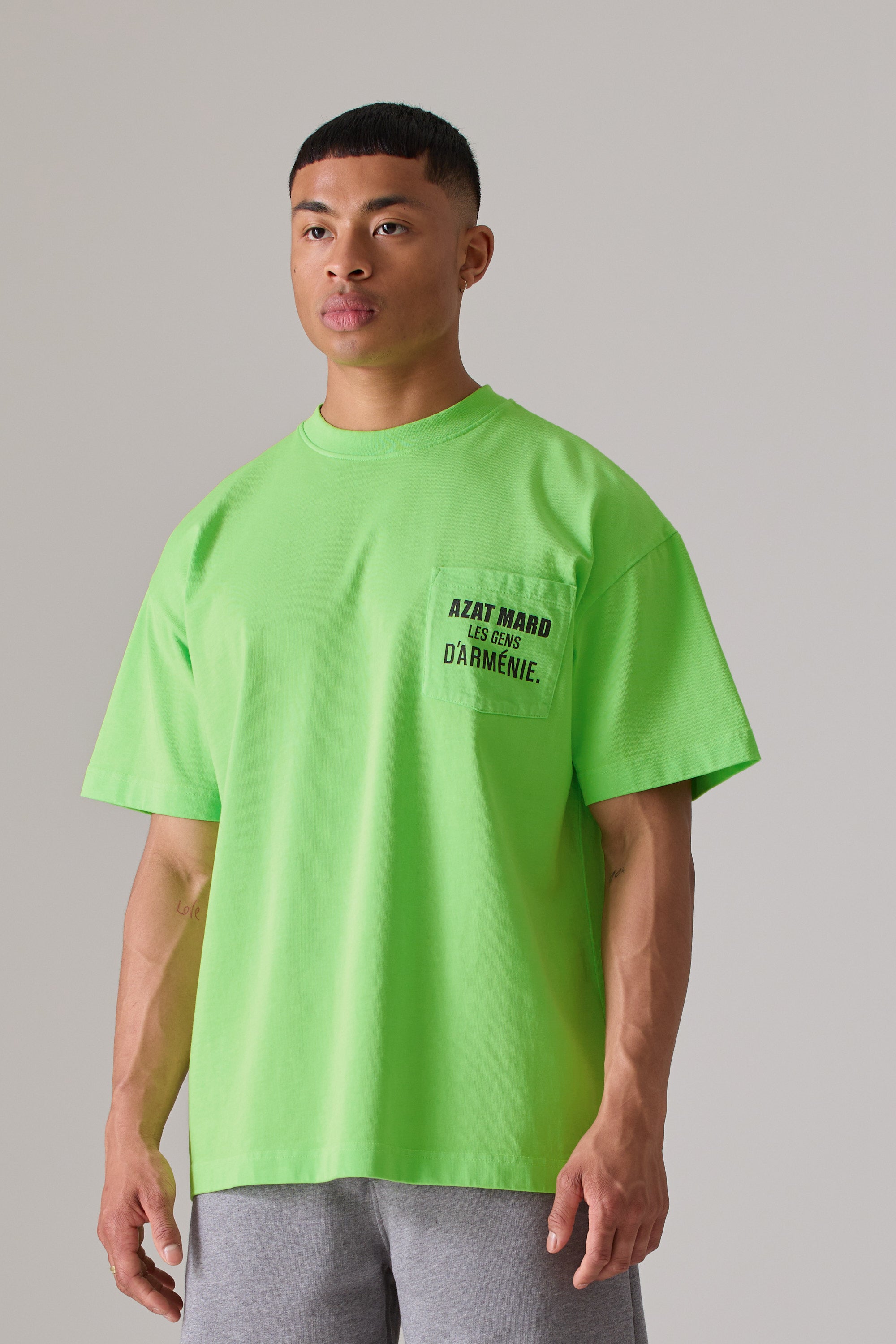 LES GENS LIME GREEN T SHIRT