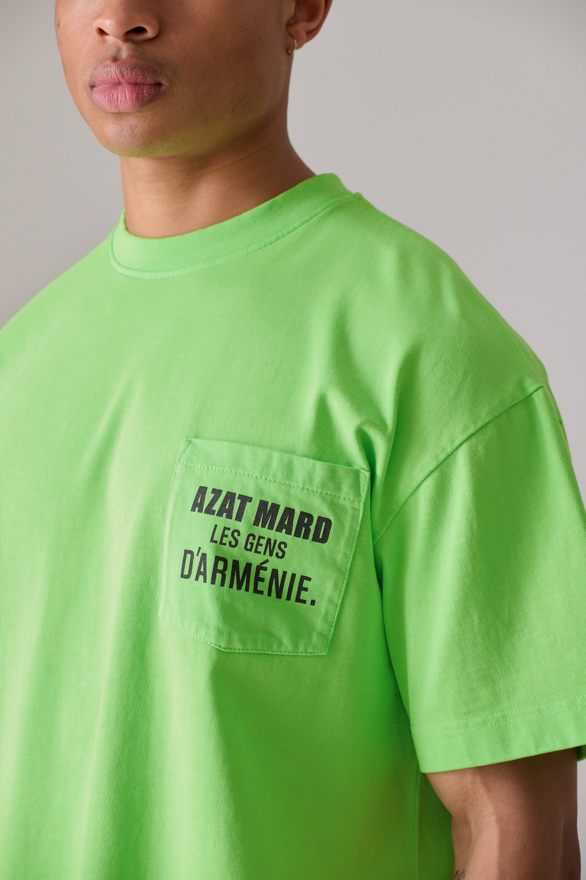 LES GENS LIME GREEN T SHIRT