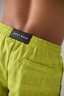 LIME GREEN IMPACT SWIM SHORT