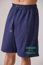 LES GENS NAVY/GREEN MESH SHORTS