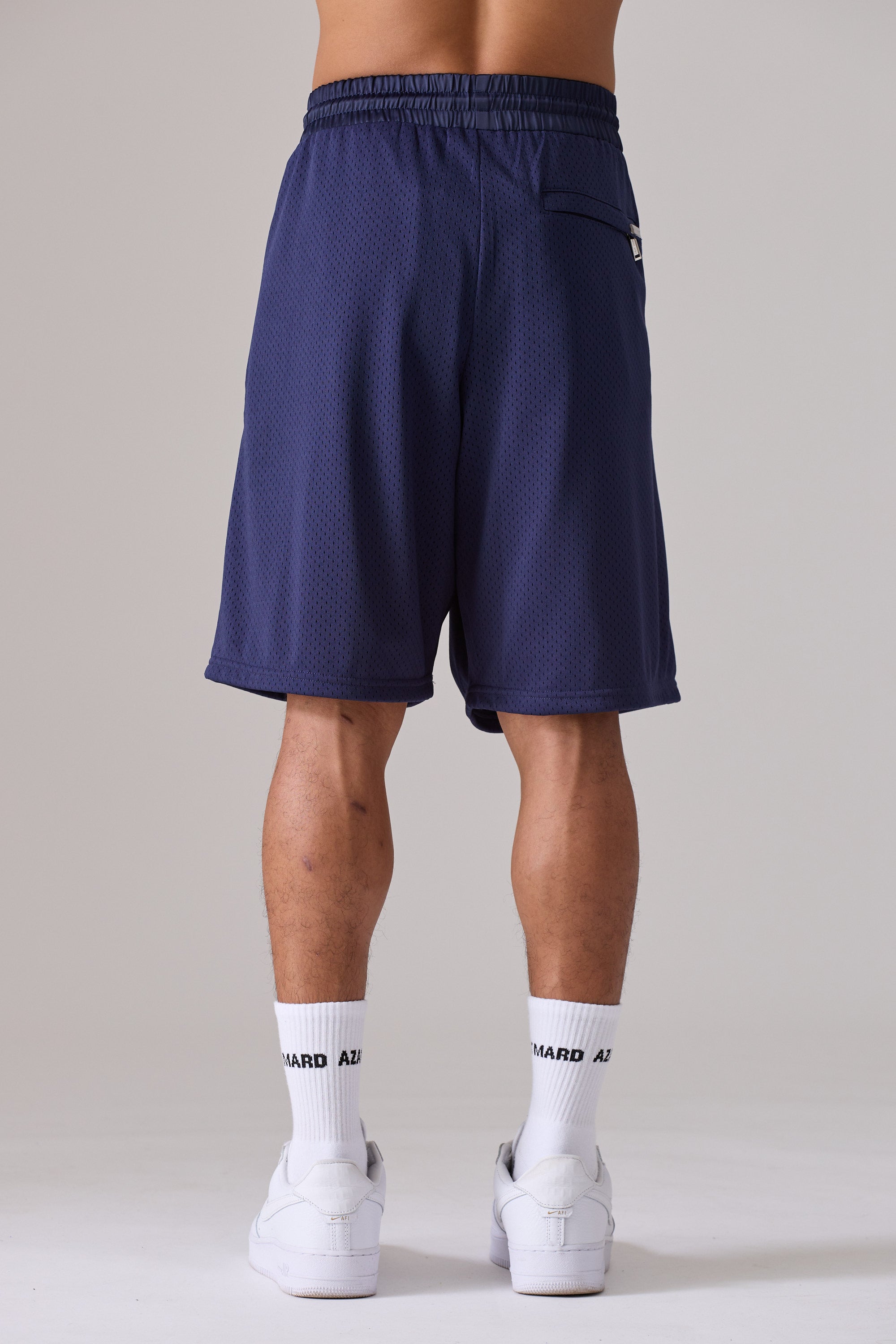 LES GENS NAVY/GREEN MESH SHORTS