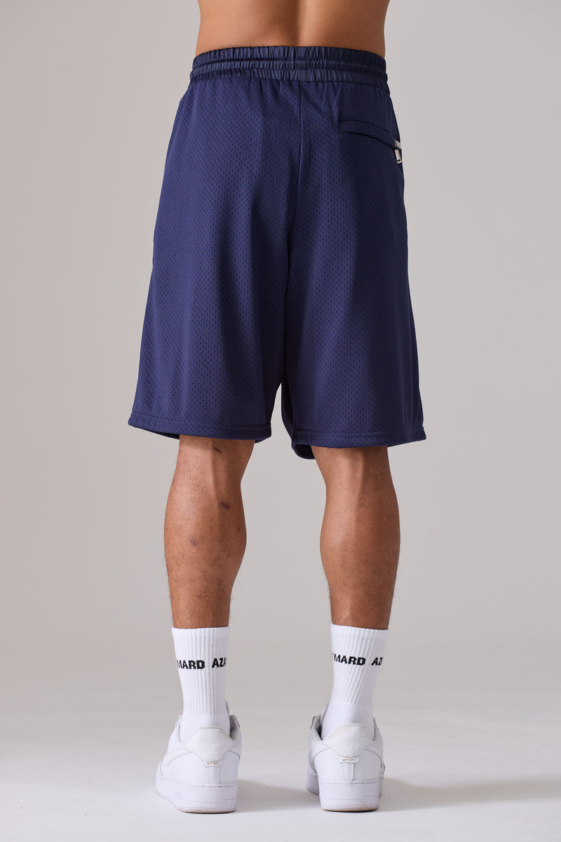 LES GENS NAVY/GREEN MESH SHORTS