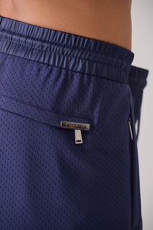 LES GENS NAVY/GREEN MESH SHORTS