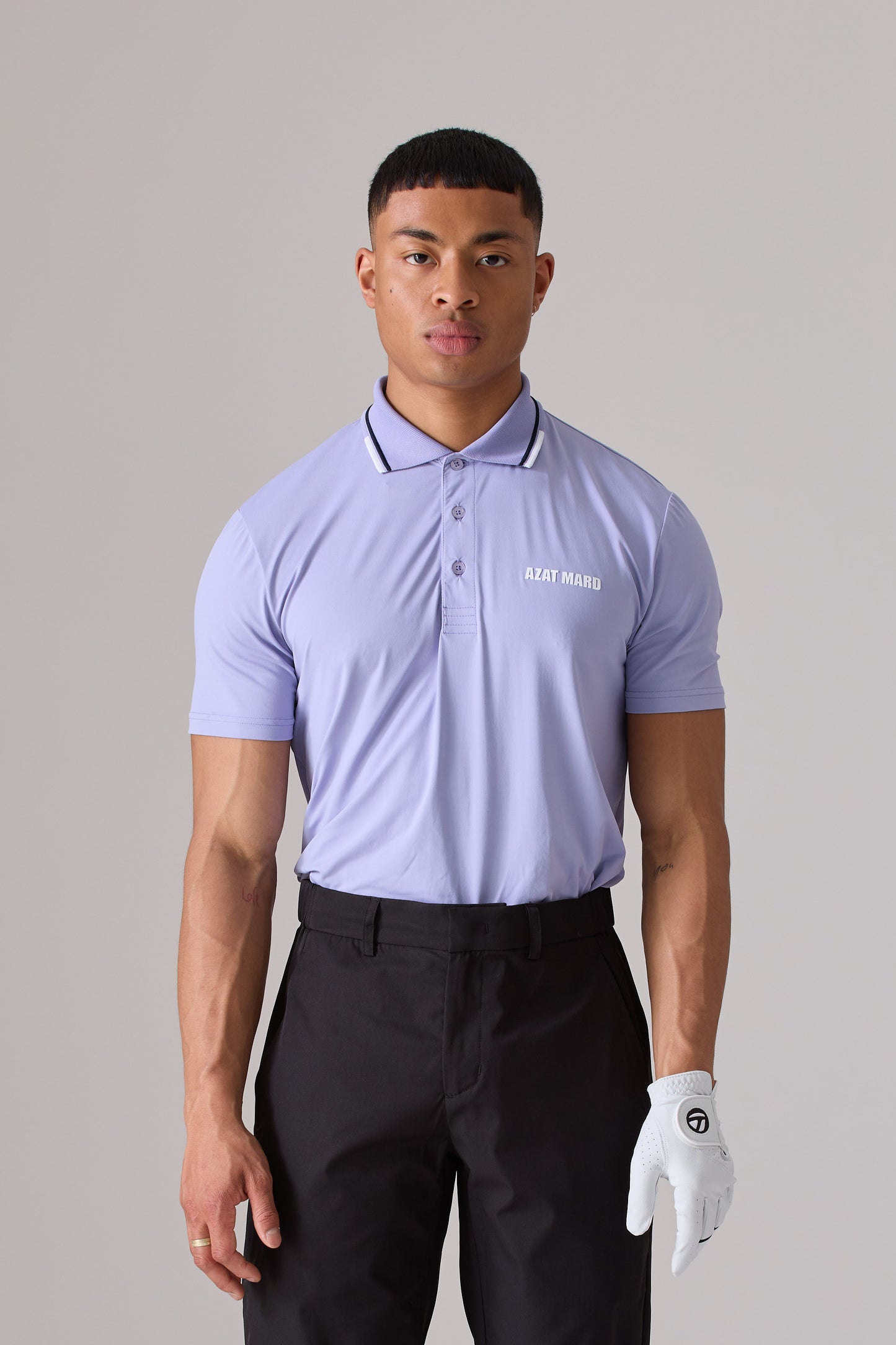 Фиолетовая гольф-поло рубашка