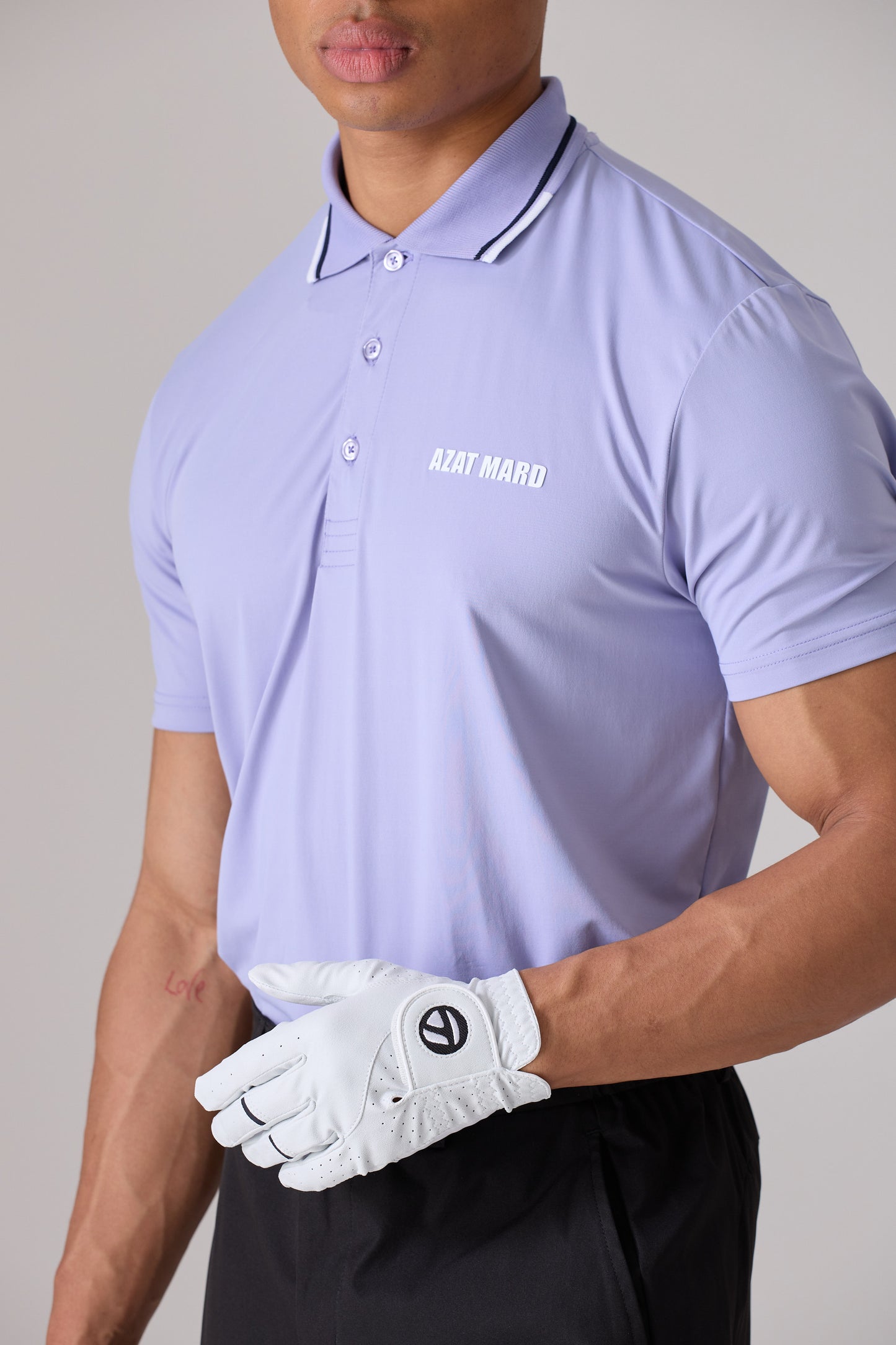 Фиолетовая гольф-поло рубашка