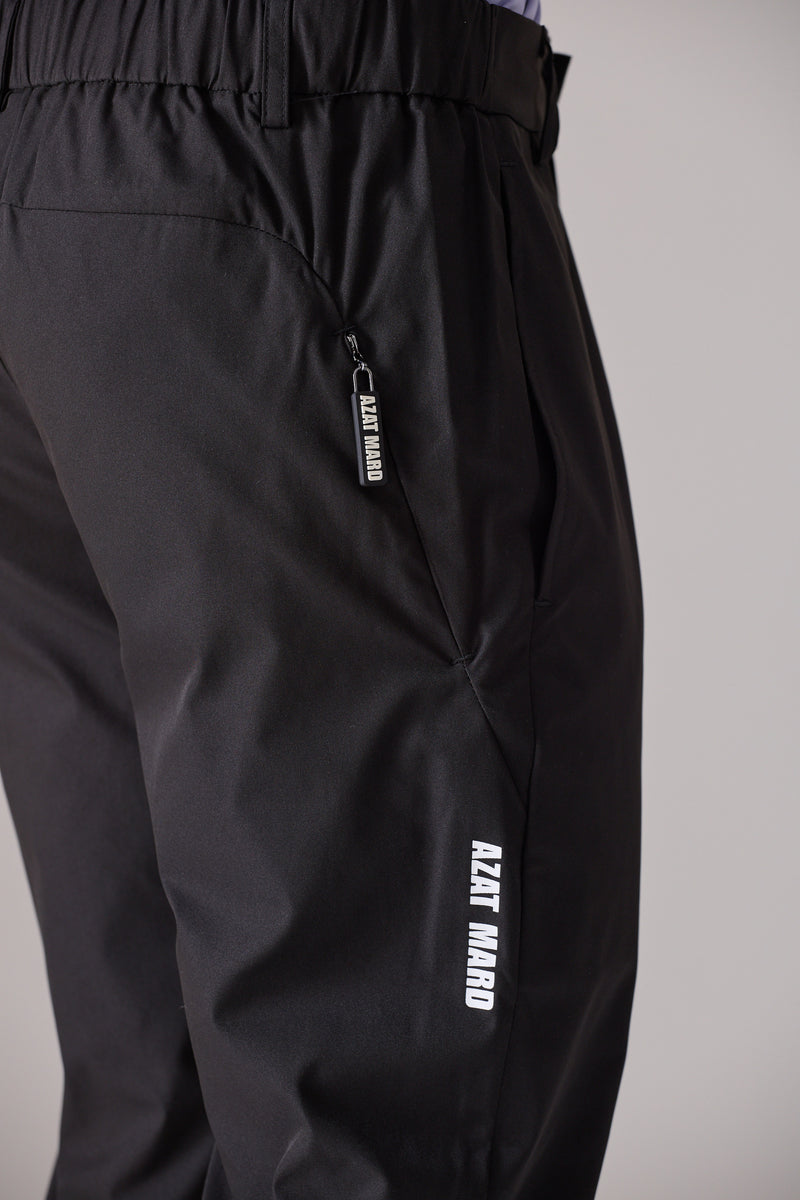 BLACK ACTIVEWEAR GOLF TROUSERS