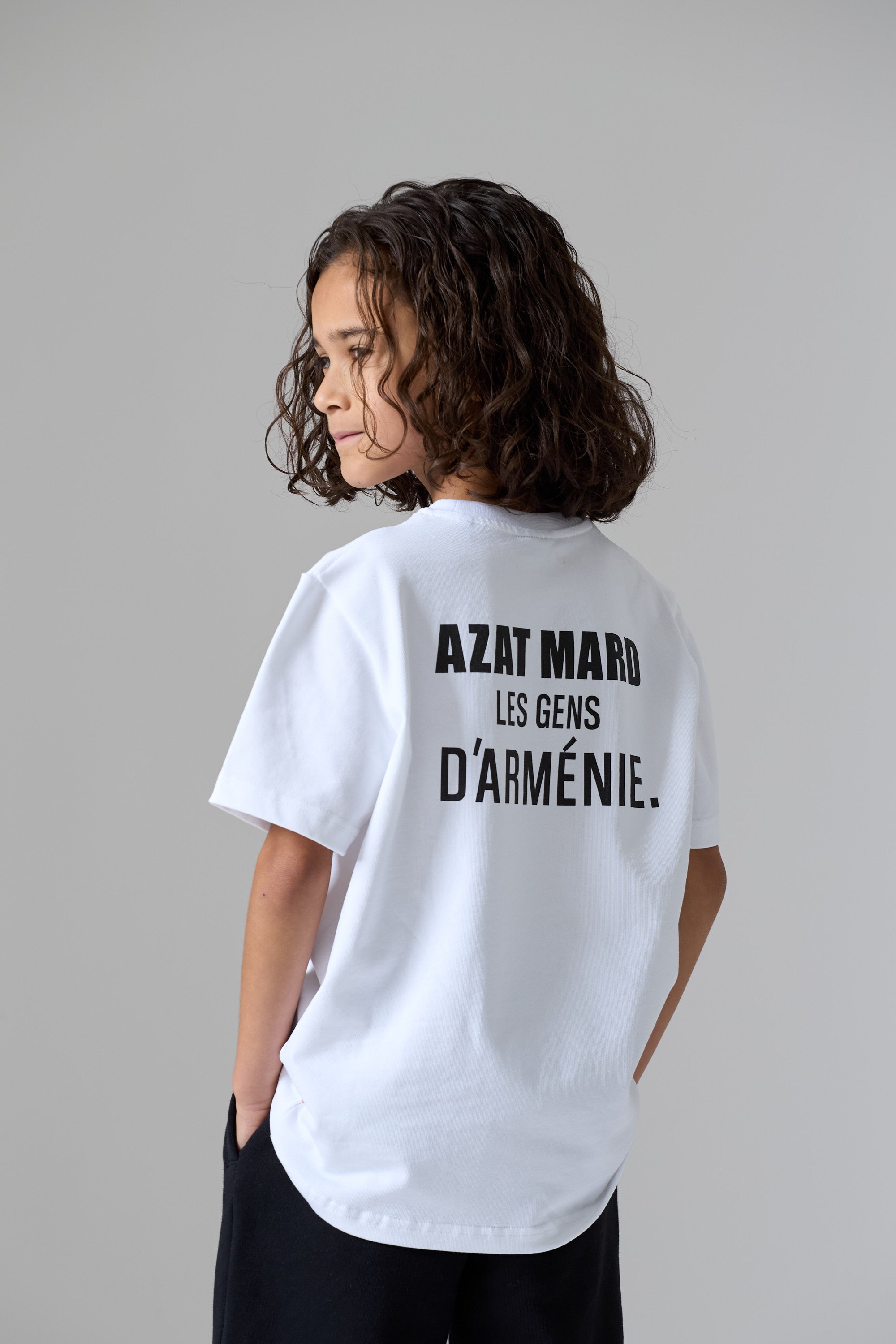LES GENS WHITE KIDS T-SHIRT