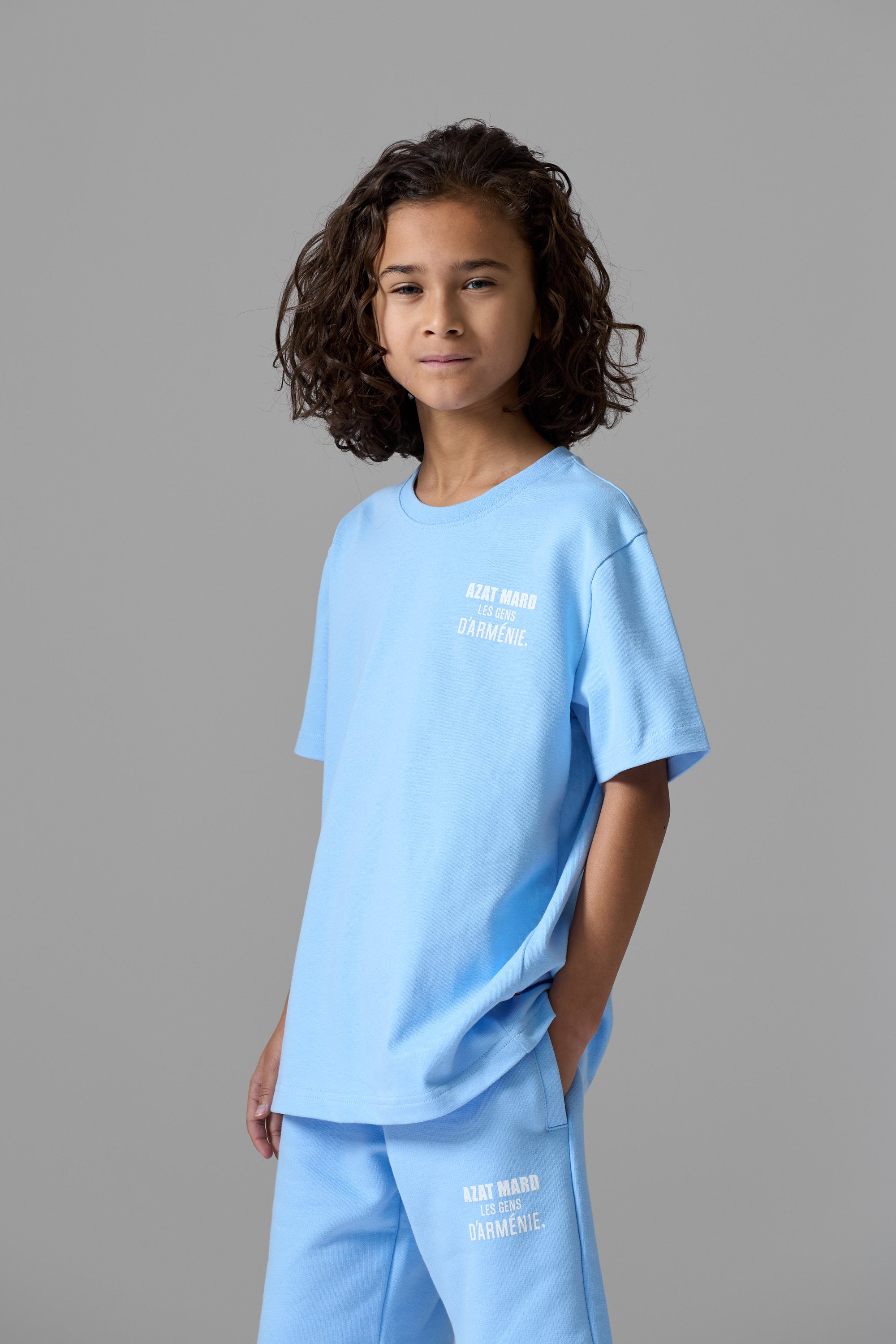 LES GENS BABY BLUE KIDS TWINSET