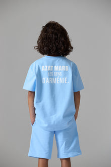LES GENS BABY BLUE KIDS TWINSET