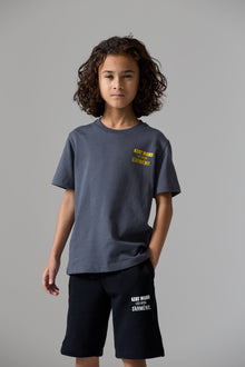 LES GENS CHARCOAL/YELLOW KIDS T-SHIRT
