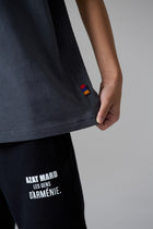 LES GENS CHARCOAL/YELLOW KIDS T-SHIRT