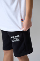 LES GENS WHITE T-SHIRT & BLACK SHORT KIDS TWINSET