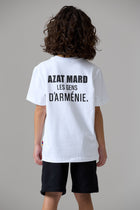 LES GENS WHITE T-SHIRT & BLACK SHORT KIDS TWINSET