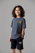 LES GENS CHARCOAL/YELLOW KIDS T-SHIRT