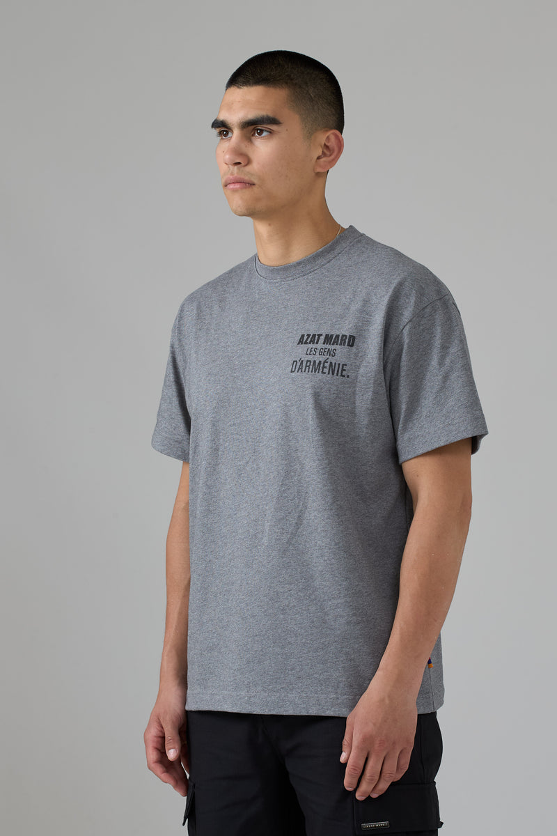 LES GENS GREY MARL/BLACK T-SHIRT