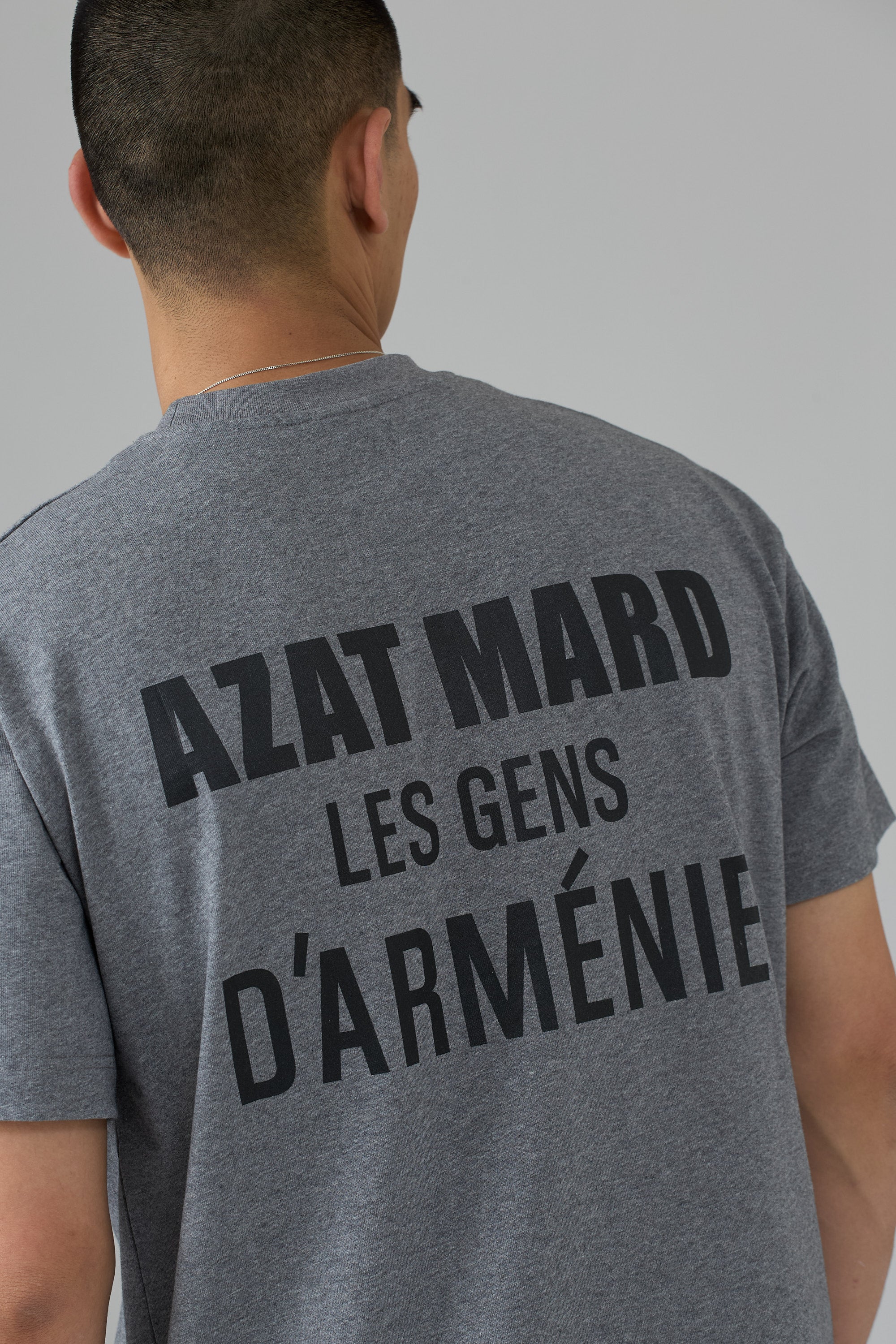 LES GENS GREY MARL/BLACK T-SHIRT
