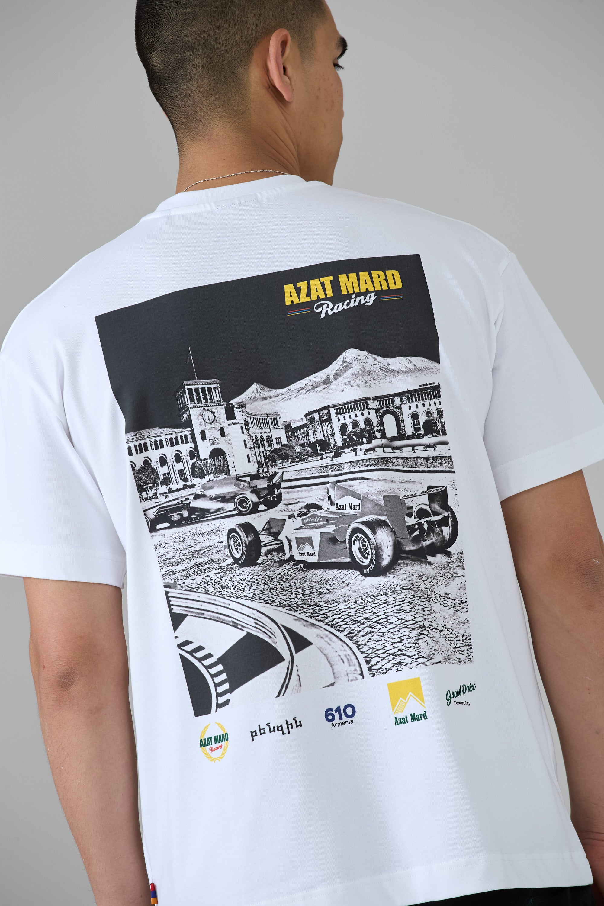 Azm Racing WHITE YEREVAN RACING T-SHIRT | Azat Mard