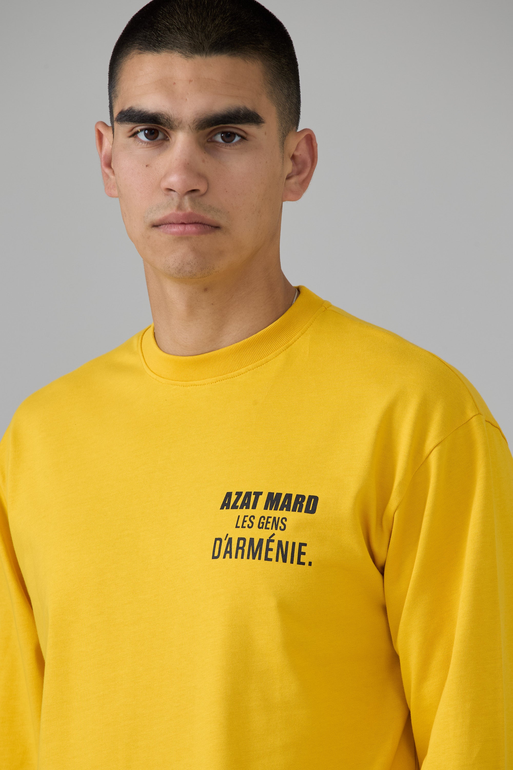 Tee shirt manche longue jaune pas cher on sale