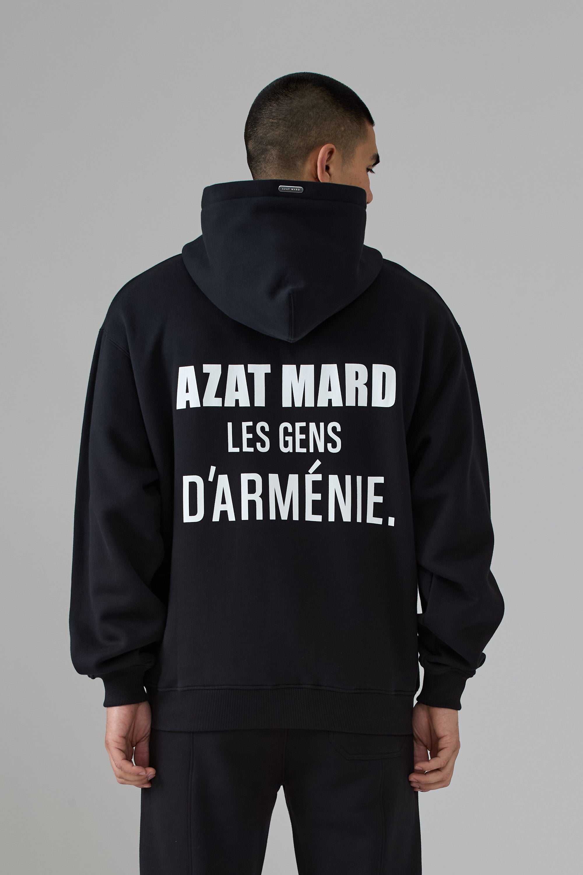 LES GENS BLACK/WHITE ZIPPER HOODIE