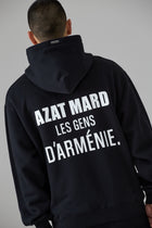 LES GENS BLACK/WHITE ZIPPER HOODIE