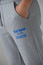 LES GENS HEATHER GREY WITH BLUE JOGGERS