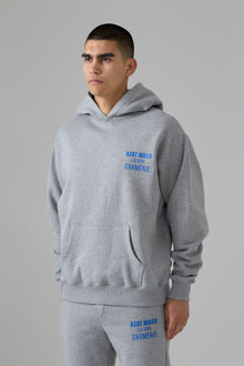 LES GENS HEATHER GREY WITH BLUE HOODIE
