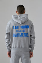 LES GENS HEATHER GREY WITH BLUE HOODIE