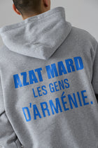 LES GENS HEATHER GREY WITH BLUE HOODIE