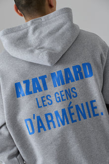 LES GENS HEATHER GREY WITH BLUE HOODIE