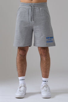 LES GENS HEATHER GREY WITH BLUE SHORTS