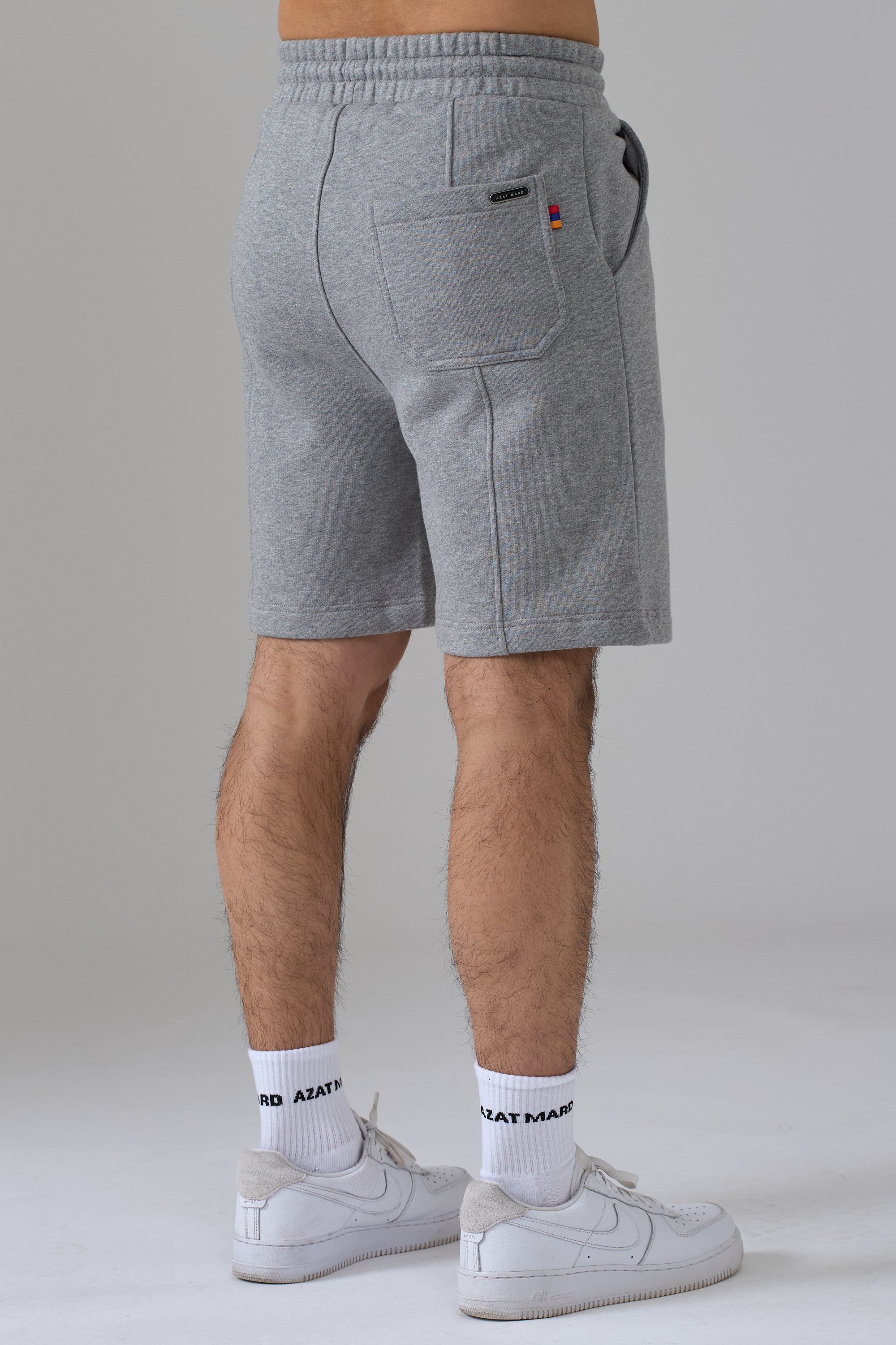 LES GENS HEATHER GREY WITH BLUE SHORTS
