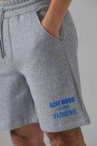 LES GENS HEATHER GREY WITH BLUE SHORTS