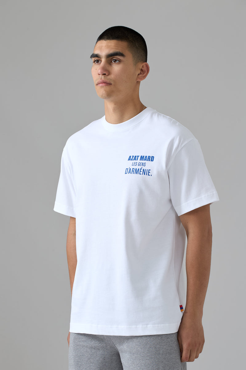 LES GENS WHITE/BLUE  T-SHIRT