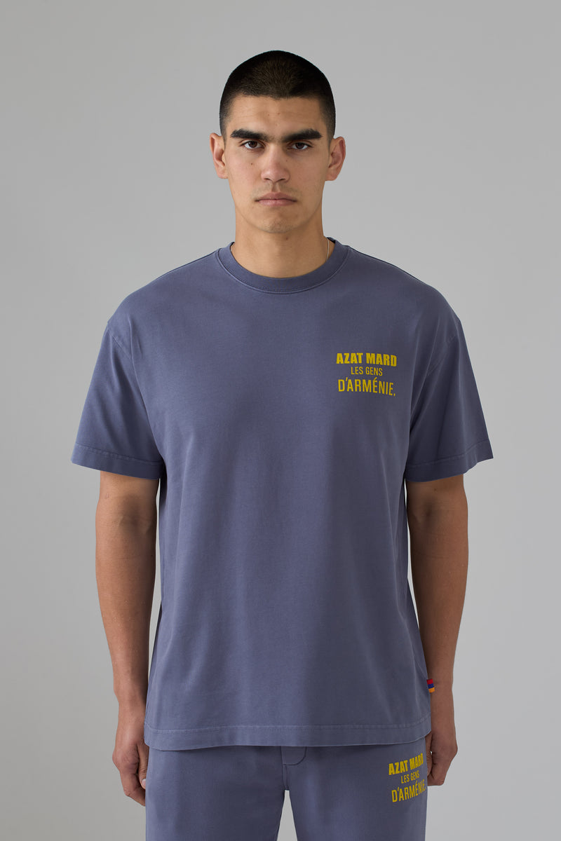 LES GENS WASHED NAVY T-SHIRT