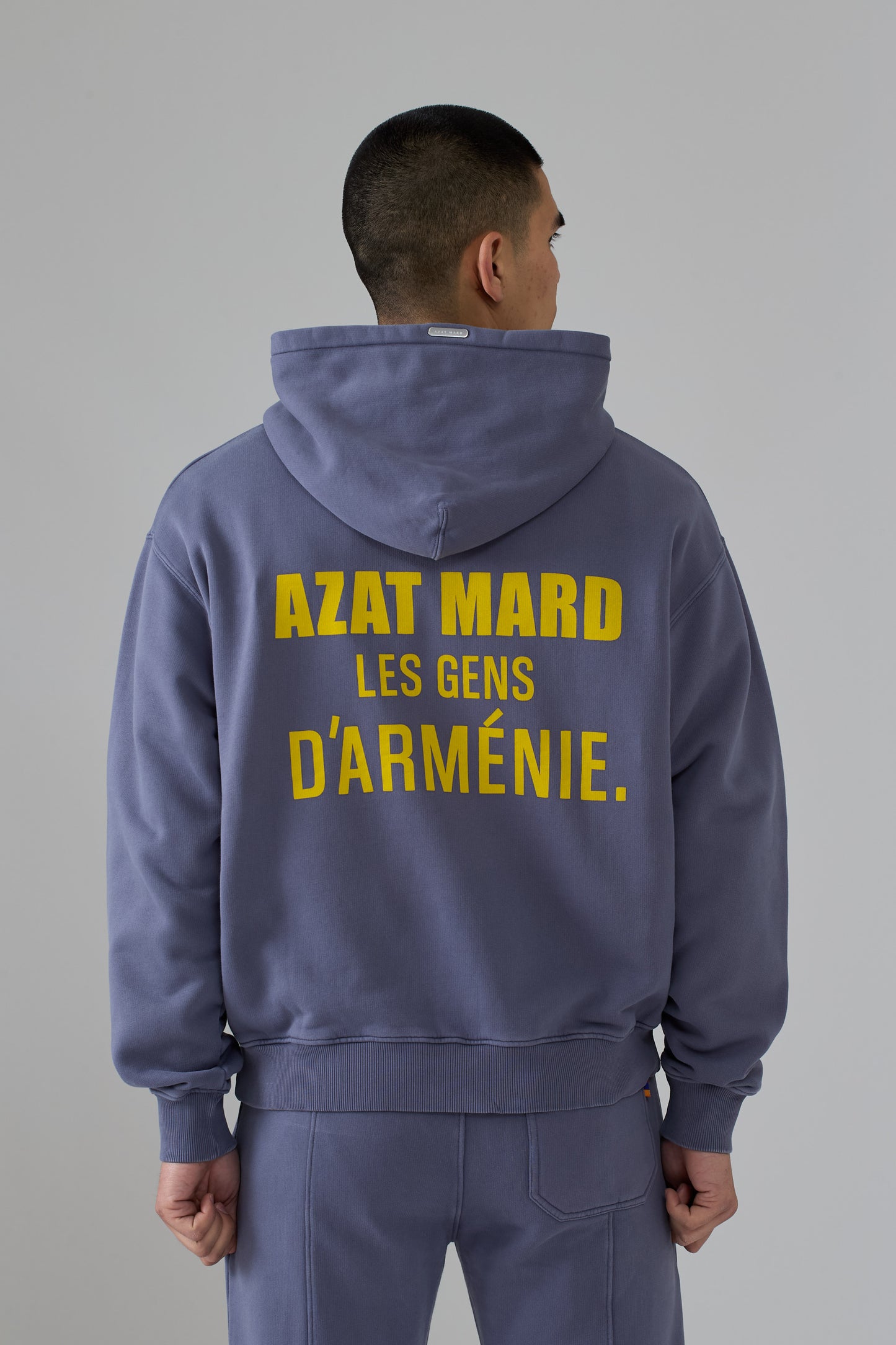 LES GENS WASHED NAVY ZIPPER HOODIE