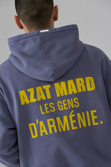 LES GENS WASHED NAVY ZIPPER HOODIE