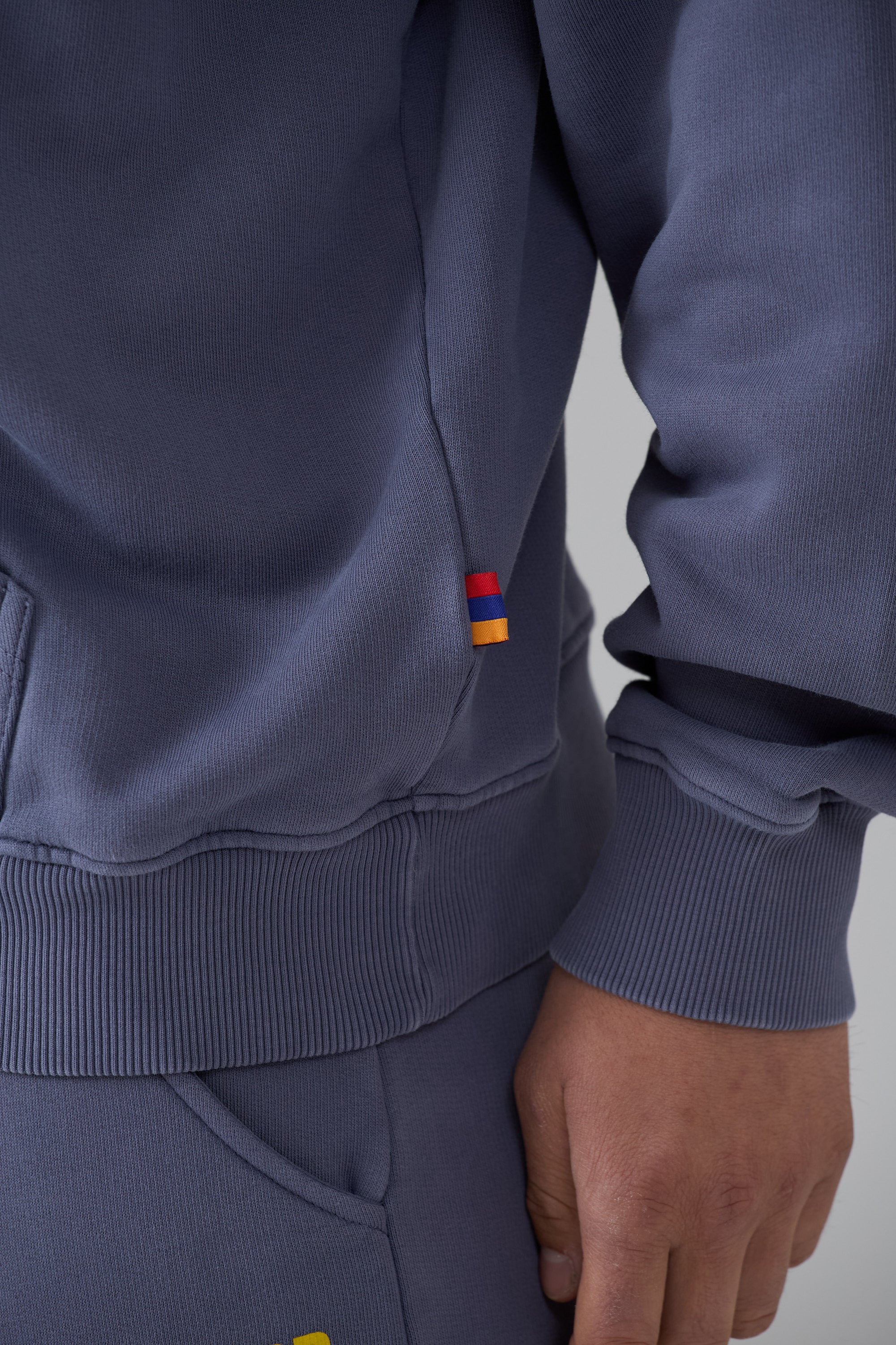 LES GENS WASHED NAVY ZIPPER HOODIE