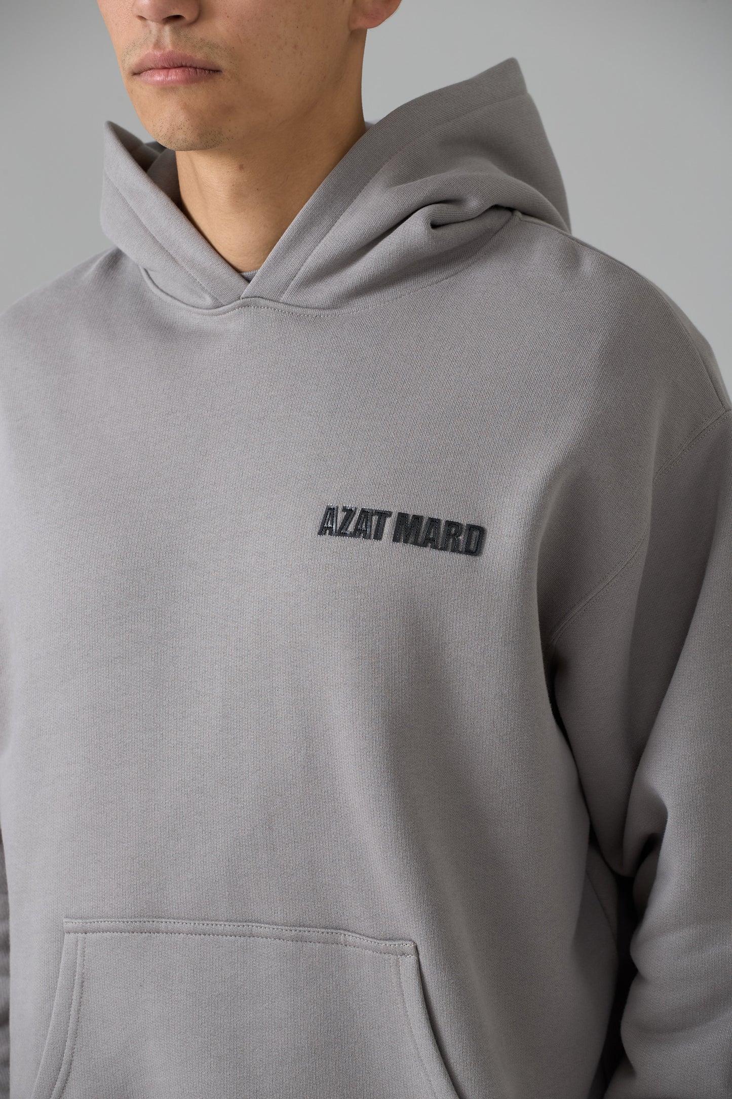 GREY CREST HOODIE