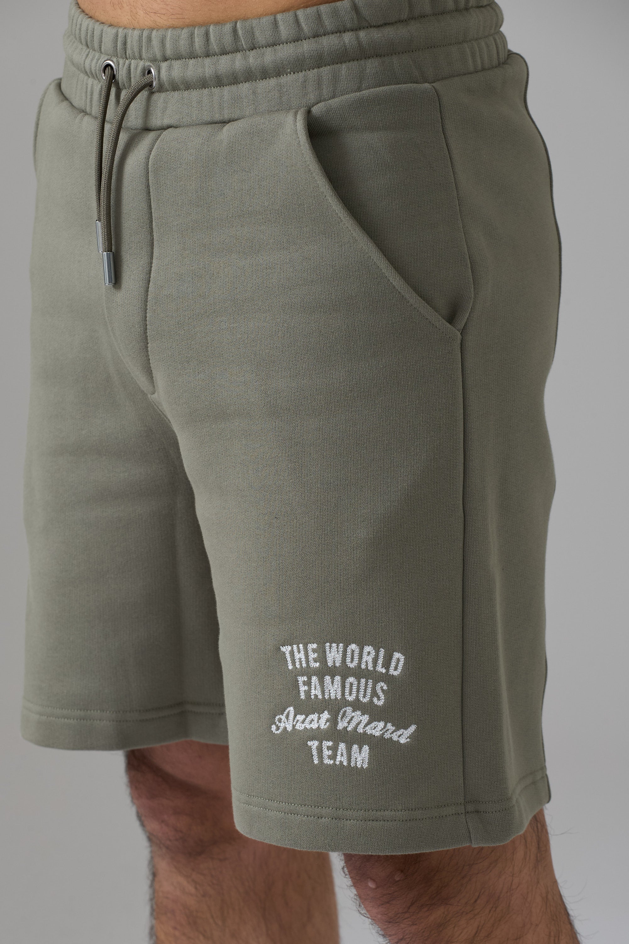 WORLD FAMOUS AZAT MARD TEAM TAUPE SHORTS