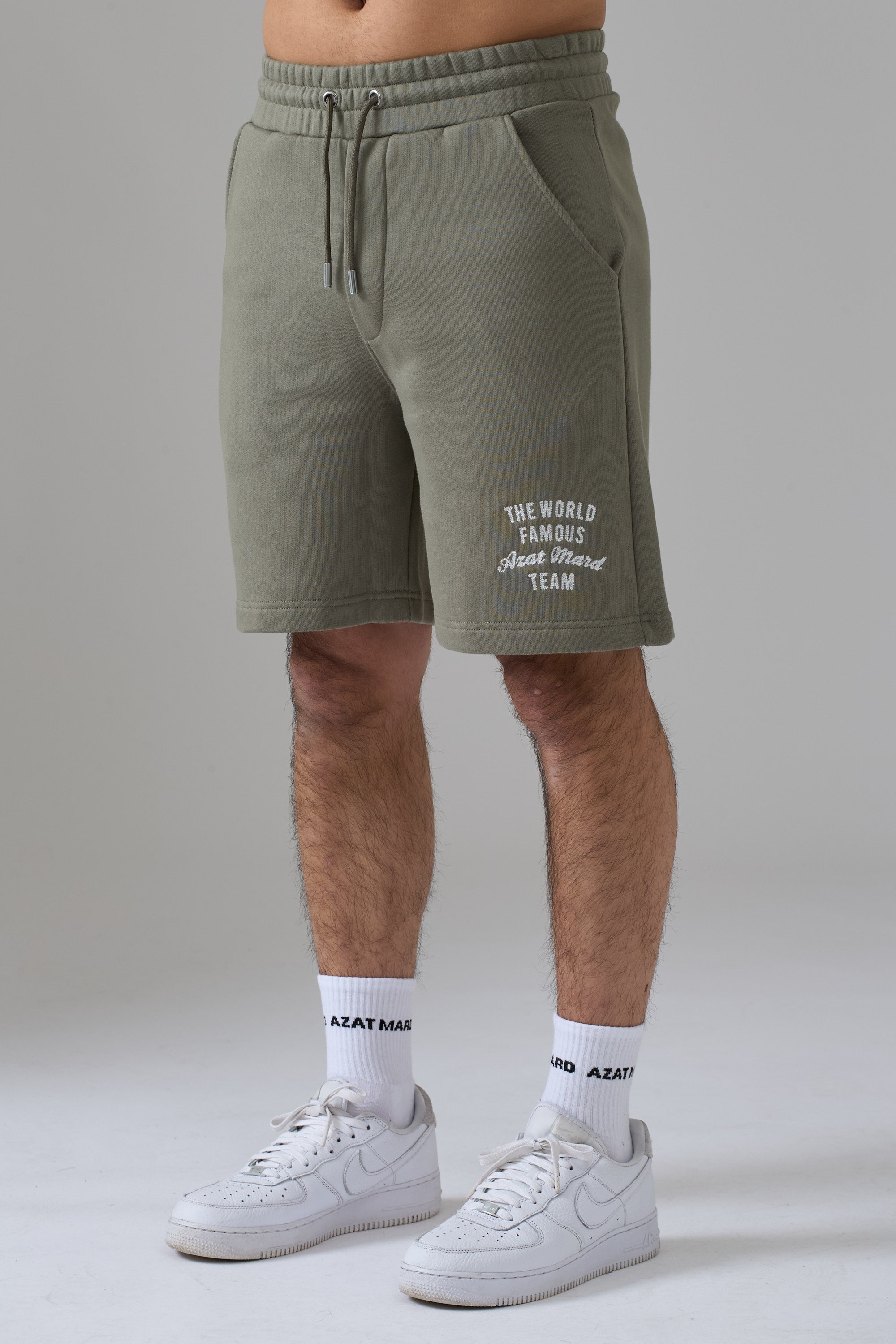 WORLD FAMOUS AZAT MARD TEAM TAUPE SHORTS
