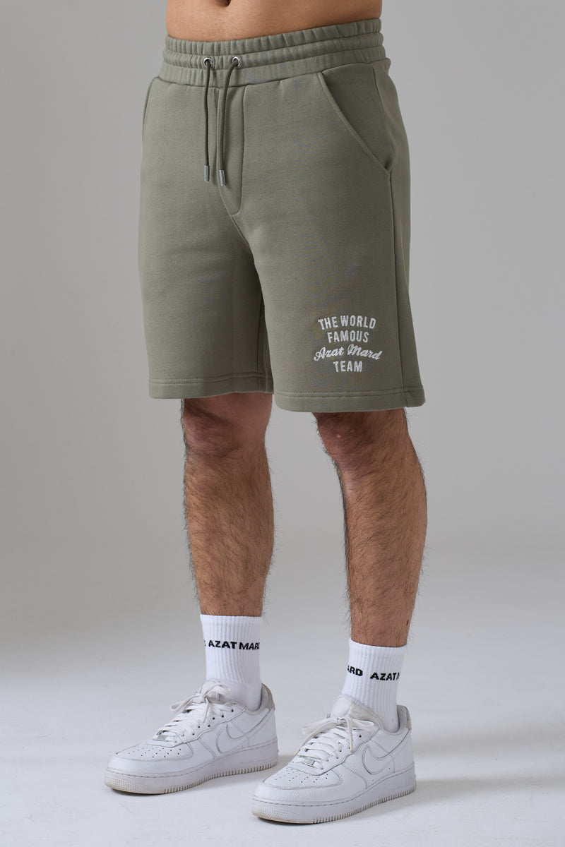 WORLD FAMOUS AZAT MARD TEAM TAUPE SHORTS