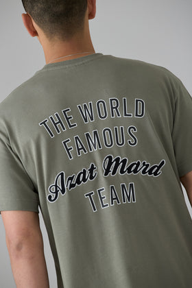 WORLD FAMOUS AZAT MARD TAUPE T-SHIRT