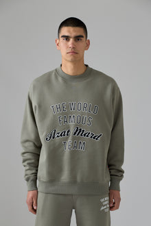 WORLD FAMOUS AZAT MARD TEAM TAUPE SWEATER