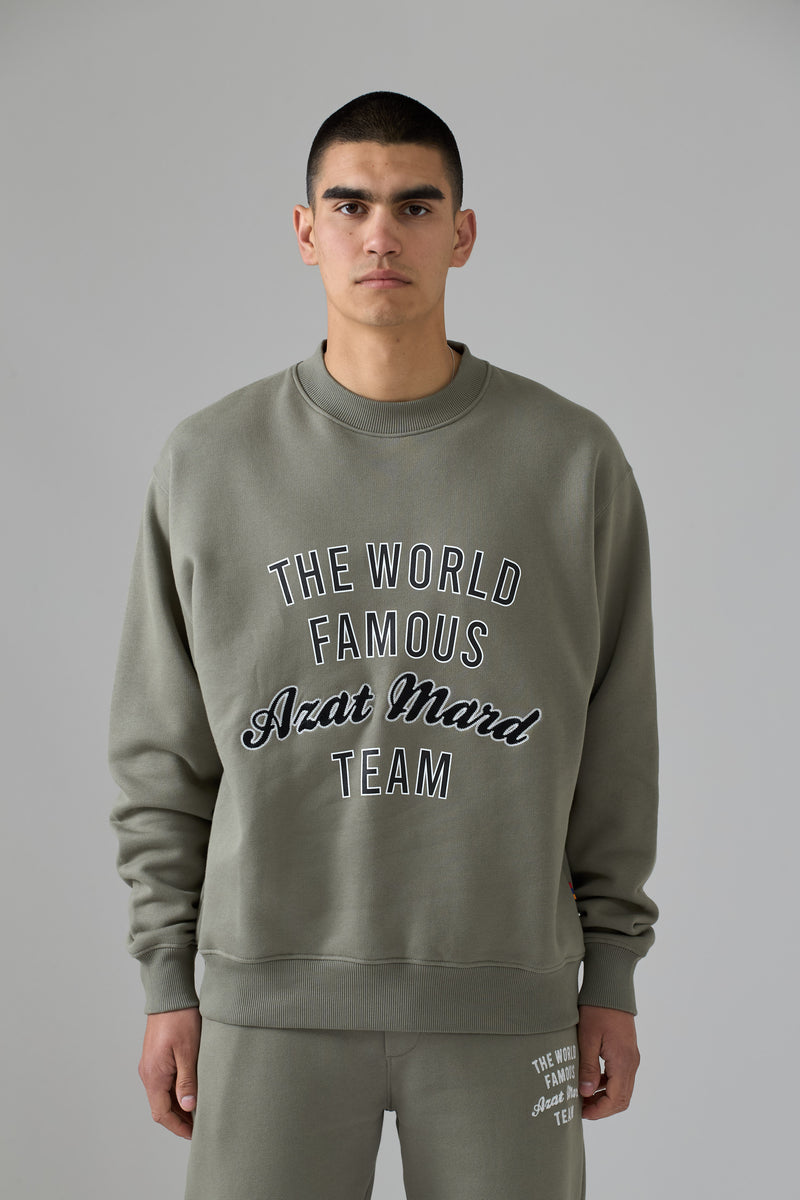 WORLD FAMOUS AZAT MARD TEAM TAUPE SWEATER